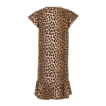Liberté - Alma U-TShirt Frill Dress - Lux Leo x Neon Orange